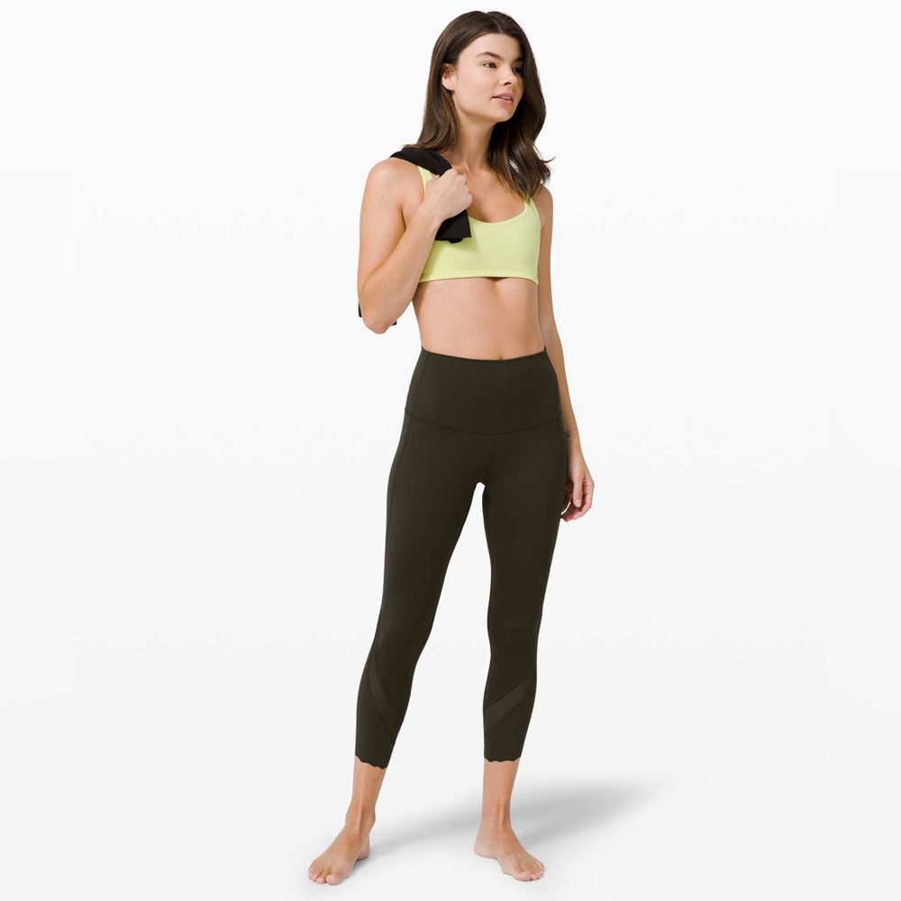 lululemon athletica Olive Green High-Rise Crop Leggings